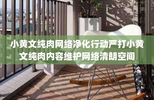 小黄文纯肉网络净化行动严打小黄文纯肉内容维护网络清朗空间