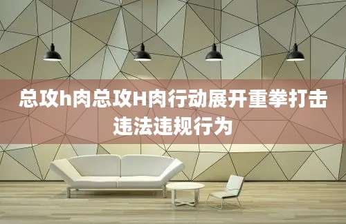 总攻h肉总攻H肉行动展开重拳打击违法违规行为