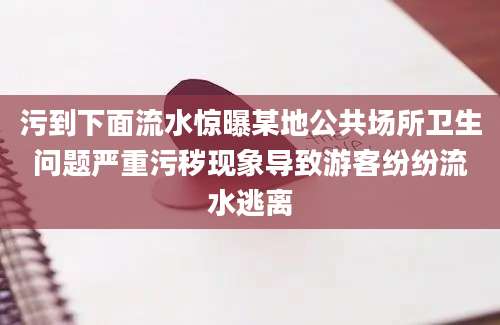 污到下面流水惊曝某地公共场所卫生问题严重污秽现象导致游客纷纷流水逃离