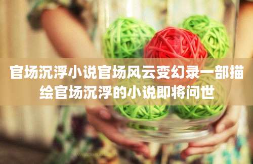 官场沉浮小说官场风云变幻录一部描绘官场沉浮的小说即将问世
