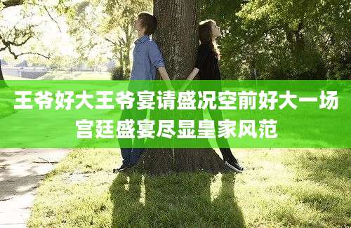 王爷好大王爷宴请盛况空前好大一场宫廷盛宴尽显皇家风范