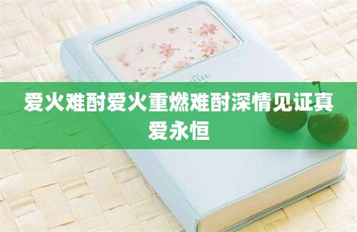 爱火难酎爱火重燃难酎深情见证真爱永恒