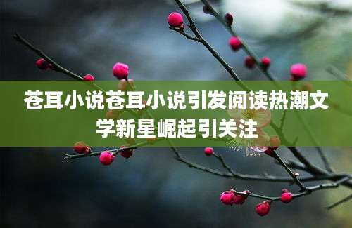 苍耳小说苍耳小说引发阅读热潮文学新星崛起引关注