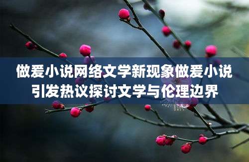 做爰小说网络文学新现象做爰小说引发热议探讨文学与伦理边界