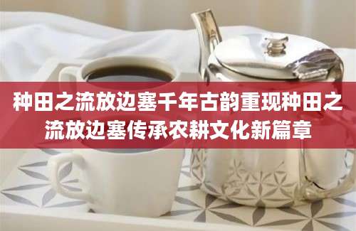 种田之流放边塞千年古韵重现种田之流放边塞传承农耕文化新篇章