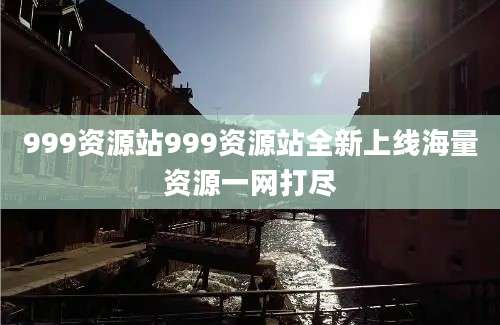 999资源站999资源站全新上线海量资源一网打尽