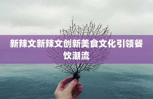 新辣文新辣文创新美食文化引领餐饮潮流