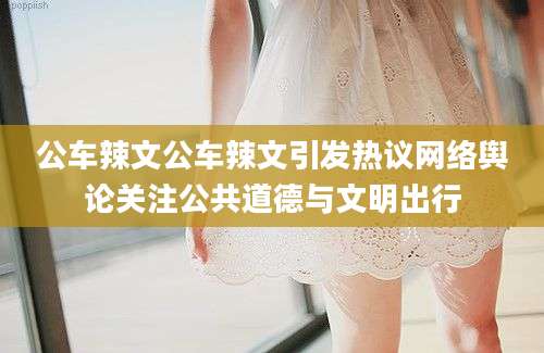公车辣文公车辣文引发热议网络舆论关注公共道德与文明出行