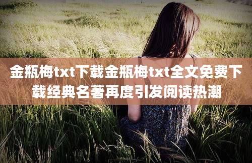 金瓶梅txt下载金瓶梅txt全文免费下载经典名著再度引发阅读热潮
