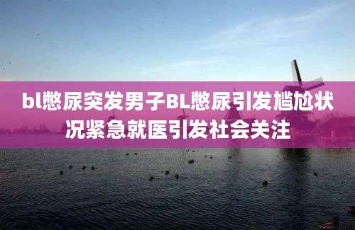 bl憋尿突发男子BL憋尿引发尴尬状况紧急就医引发社会关注