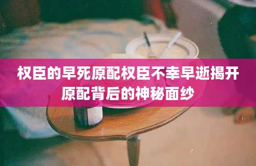 权臣的早死原配权臣不幸早逝揭开原配背后的神秘面纱