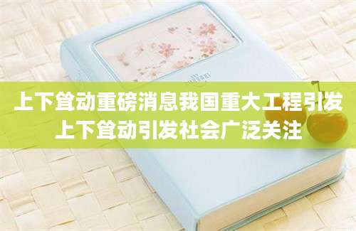 上下耸动重磅消息我国重大工程引发上下耸动引发社会广泛关注