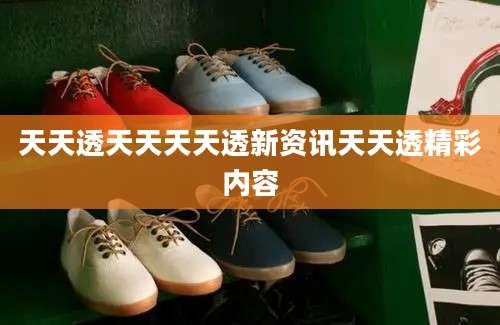 天天透天天天天透新资讯天天透精彩内容