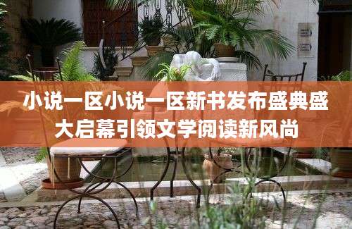 小说一区小说一区新书发布盛典盛大启幕引领文学阅读新风尚