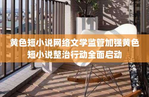 黄色短小说网络文学监管加强黄色短小说整治行动全面启动