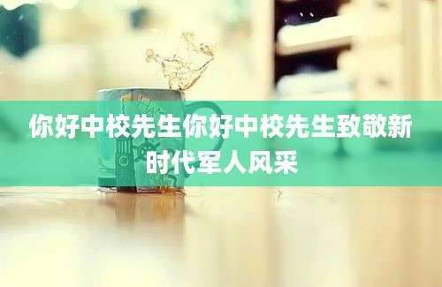 你好中校先生你好中校先生致敬新时代军人风采