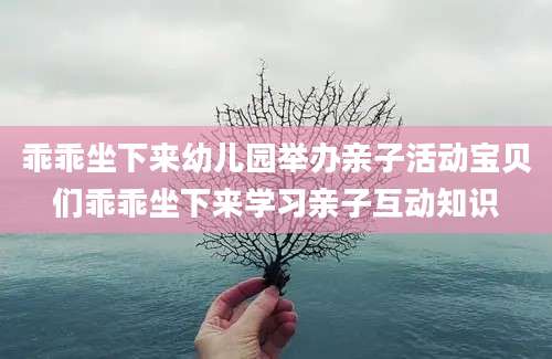 乖乖坐下来幼儿园举办亲子活动宝贝们乖乖坐下来学习亲子互动知识