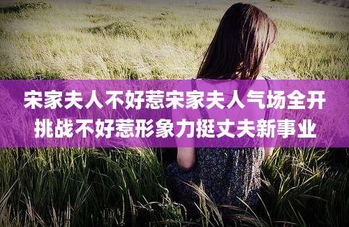 宋家夫人不好惹宋家夫人气场全开挑战不好惹形象力挺丈夫新事业