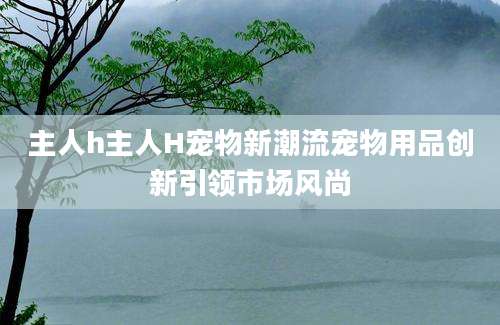 主人h主人H宠物新潮流宠物用品创新引领市场风尚