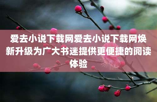爱去小说下载网爱去小说下载网焕新升级为广大书迷提供更便捷的阅读体验
