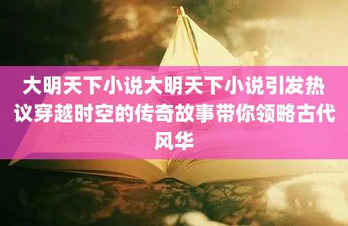 大明天下小说大明天下小说引发热议穿越时空的传奇故事带你领略古代风华