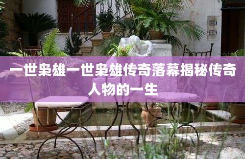 一世枭雄一世枭雄传奇落幕揭秘传奇人物的一生