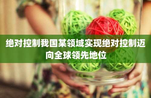 绝对控制我国某领域实现绝对控制迈向全球领先地位