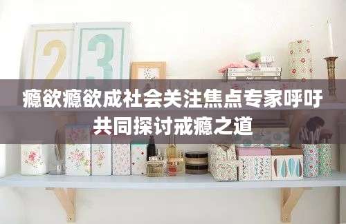 瘾欲瘾欲成社会关注焦点专家呼吁共同探讨戒瘾之道