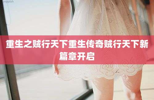 重生之贼行天下重生传奇贼行天下新篇章开启