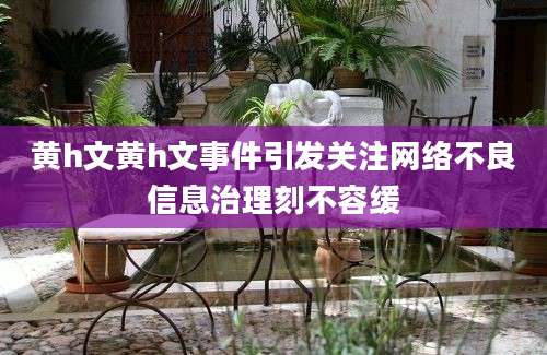 黄h文黄h文事件引发关注网络不良信息治理刻不容缓