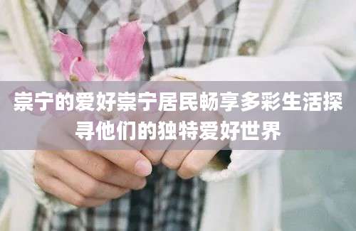 崇宁的爱好崇宁居民畅享多彩生活探寻他们的独特爱好世界
