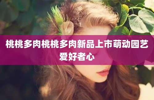桃桃多肉桃桃多肉新品上市萌动园艺爱好者心