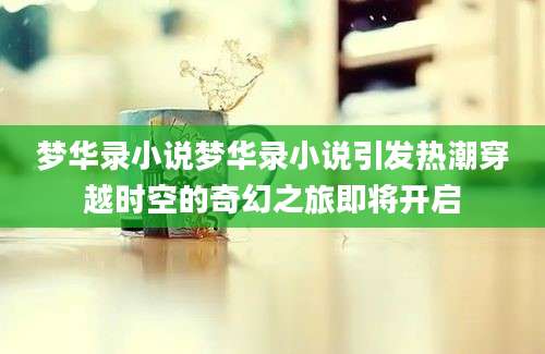 梦华录小说梦华录小说引发热潮穿越时空的奇幻之旅即将开启