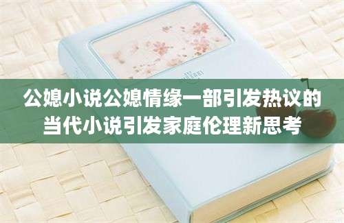公媳小说公媳情缘一部引发热议的当代小说引发家庭伦理新思考
