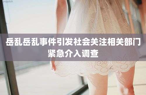 岳乱岳乱事件引发社会关注相关部门紧急介入调查