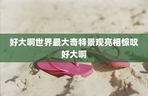 好大啊世界最大奇特景观亮相惊叹好大啊
