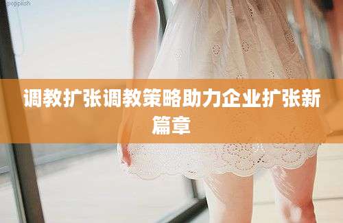 调教扩张调教策略助力企业扩张新篇章