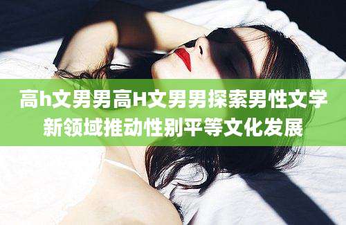 高h文男男高H文男男探索男性文学新领域推动性别平等文化发展
