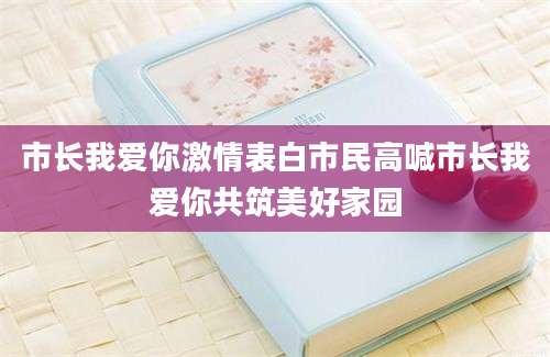 市长我爱你激情表白市民高喊市长我爱你共筑美好家园