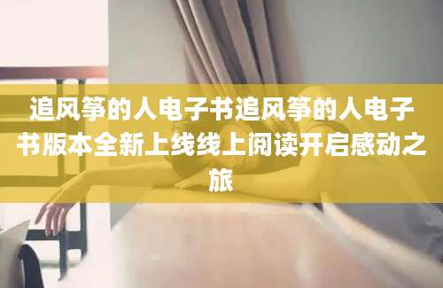 追风筝的人电子书追风筝的人电子书版本全新上线线上阅读开启感动之旅