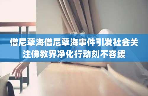 僧尼孽海僧尼孽海事件引发社会关注佛教界净化行动刻不容缓