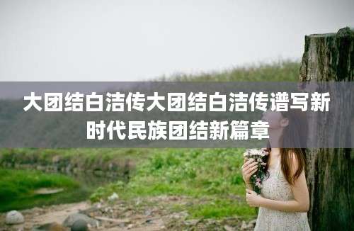 大团结白洁传大团结白洁传谱写新时代民族团结新篇章