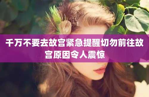千万不要去故宫紧急提醒切勿前往故宫原因令人震惊