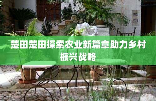 楚田楚田探索农业新篇章助力乡村振兴战略