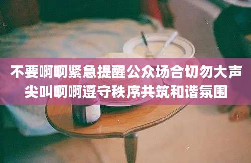 不要啊啊紧急提醒公众场合切勿大声尖叫啊啊遵守秩序共筑和谐氛围
