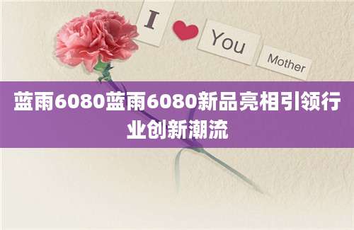 蓝雨6080蓝雨6080新品亮相引领行业创新潮流