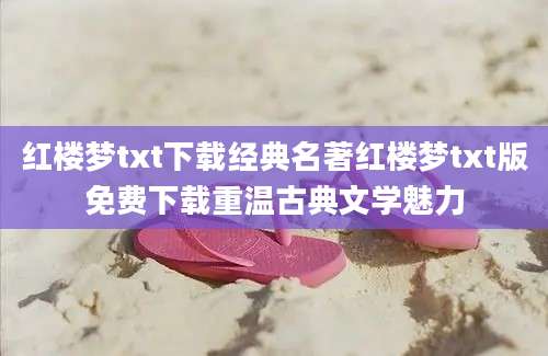 红楼梦txt下载经典名著红楼梦txt版免费下载重温古典文学魅力