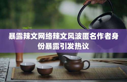 暴露辣文网络辣文风波匿名作者身份暴露引发热议