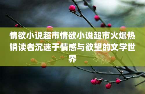情欲小说超市情欲小说超市火爆热销读者沉迷于情感与欲望的文学世界