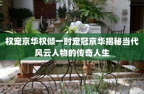 权宠京华权倾一时宠冠京华揭秘当代风云人物的传奇人生
